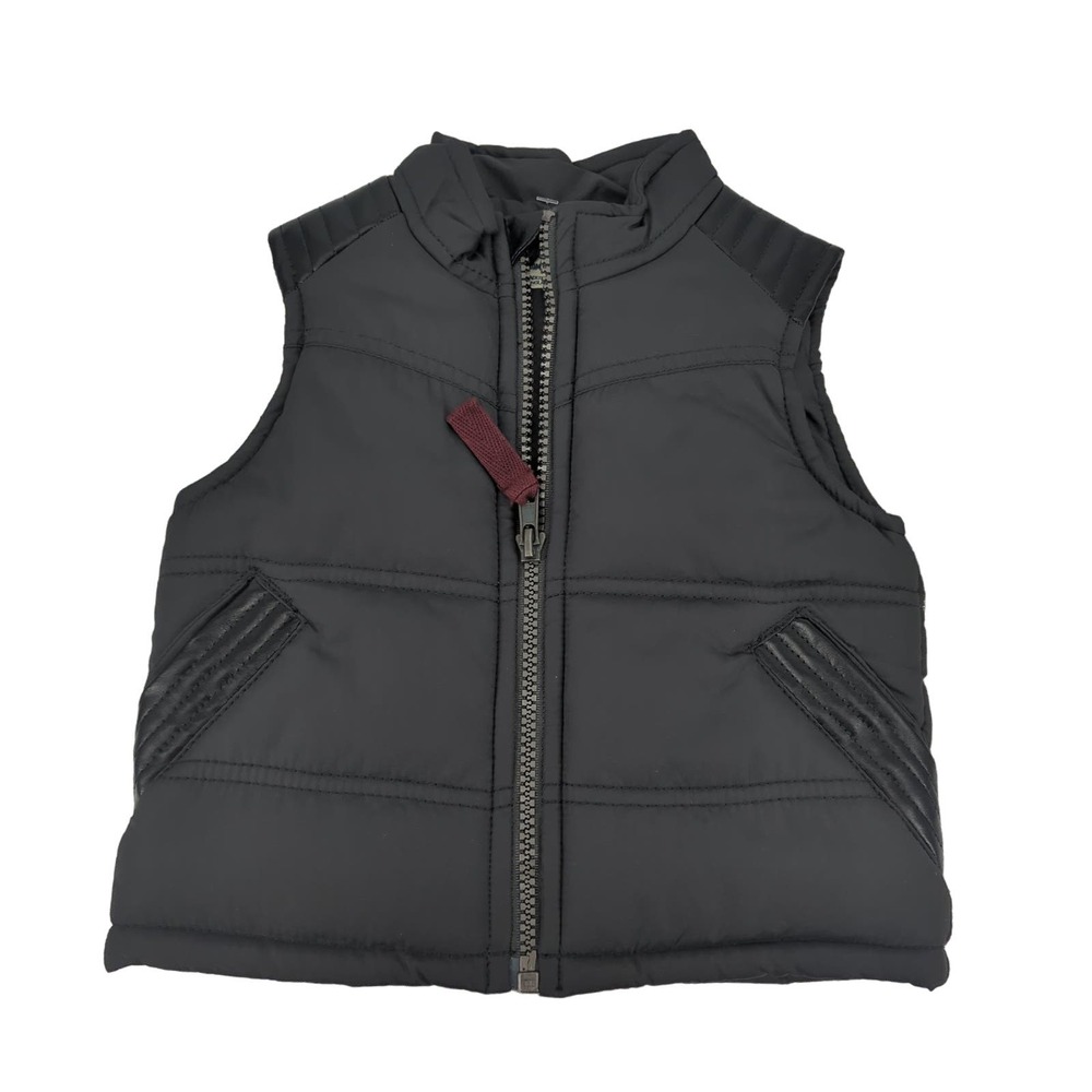 NWT Genuine Kids from Oshkosh Charcoal/Black Toddler Sweater Vest 12M